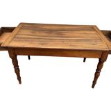 Walnut Farmhouse Table with 2 Drawers. 19's