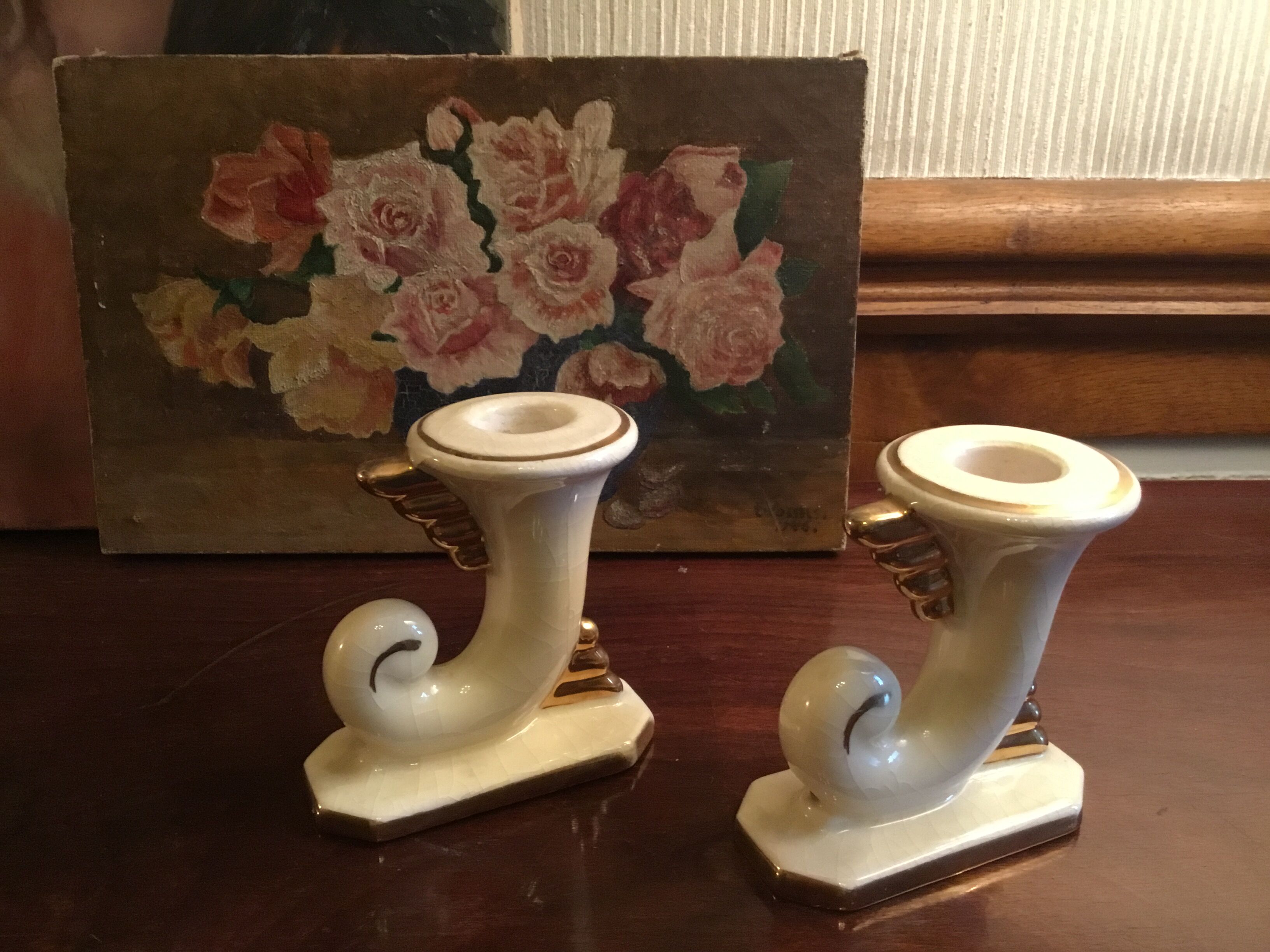 Art Deco candlesticks