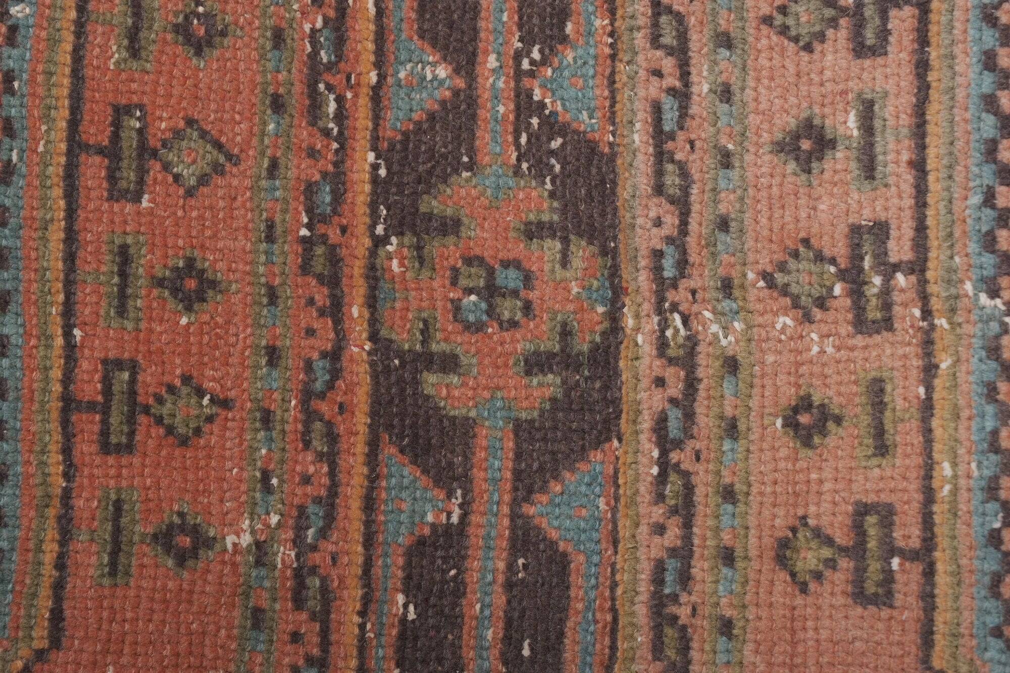 Vintage Turkish hallway rug 83x652 cm