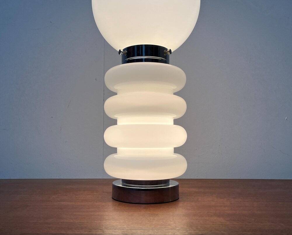 Space age glass table lamp from the mid-century by Carlo Nason for JBS, 1960s.