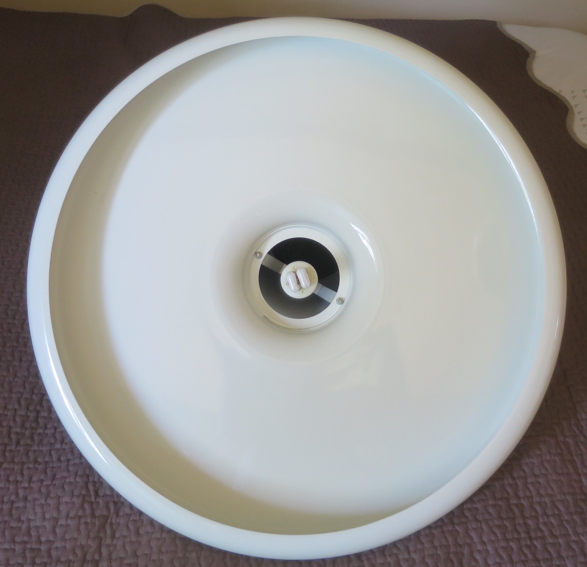 Suspension Lita white lacquered metal XL 60 cm