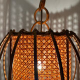 Bamboo rattan suspension from the 1960s.