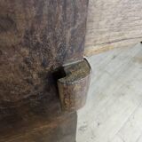 Antique Wood Art Deco Desk with Bookshelf and Archive Drawers