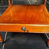 Bedside table solid varnished cherry - marway brand