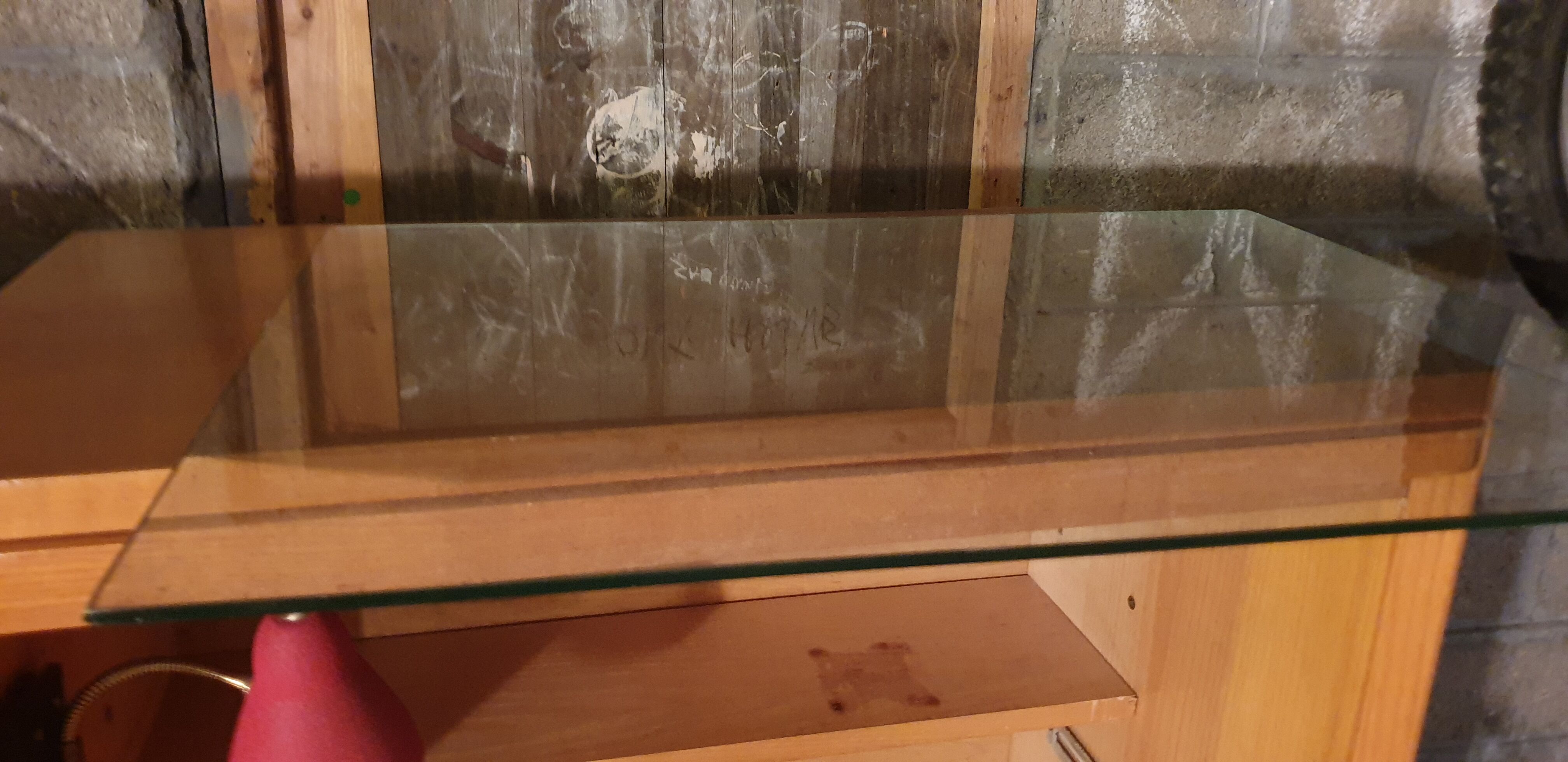 Secretary with vintage flap lamp casserole