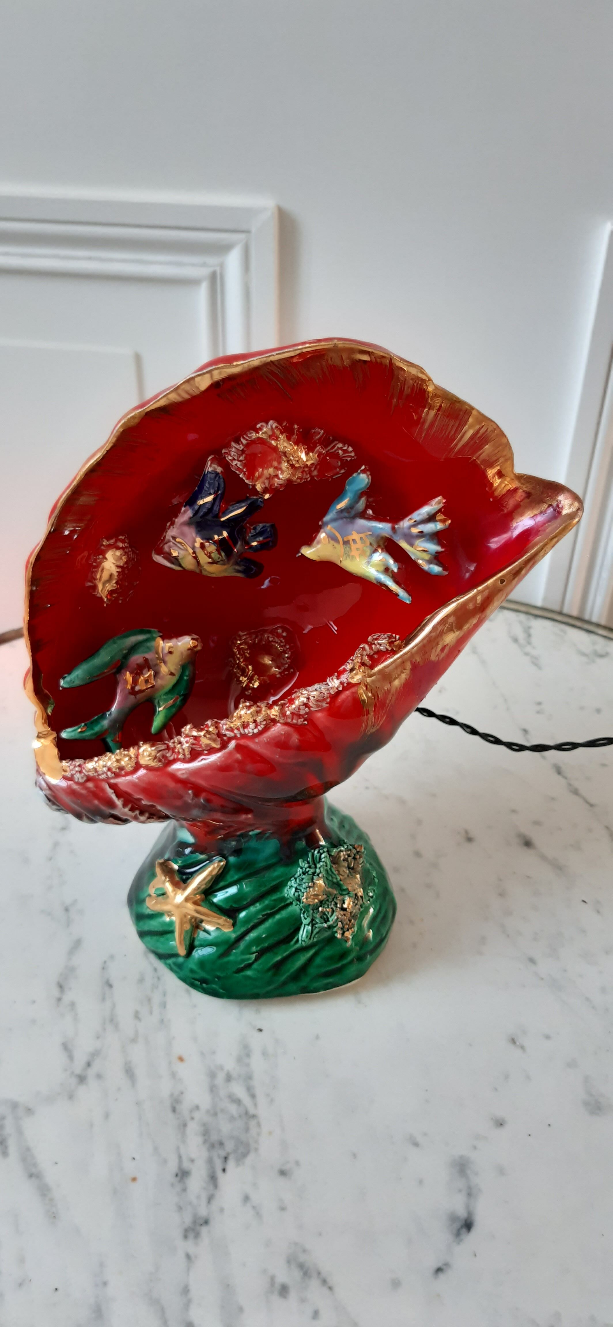 Shell lamp Vallauris years 60-70