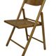 Vintage wooden folding chair with rattan seat 80s minimalist design