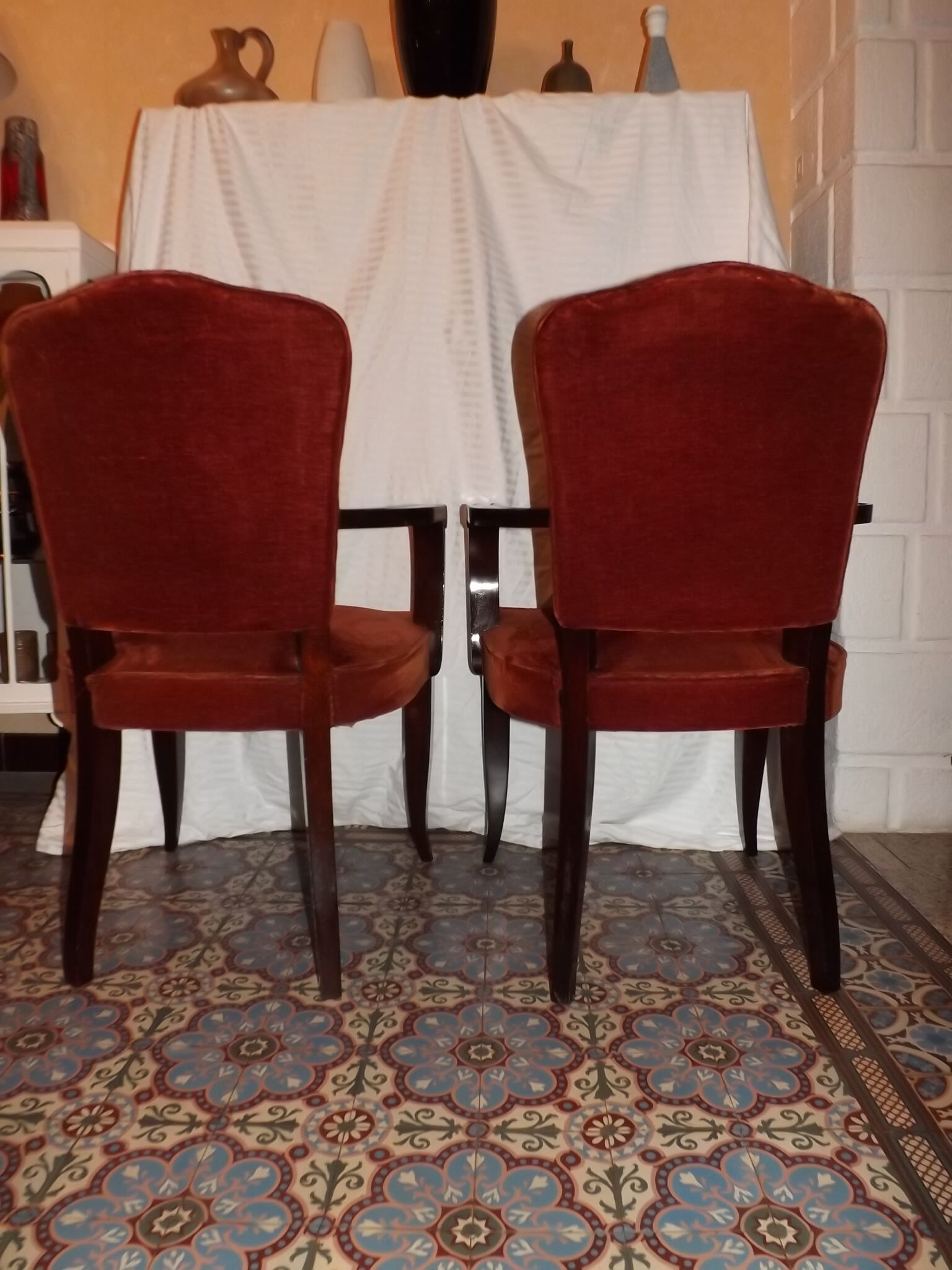 Pair of chairs Gaston fish 1950