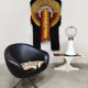 Midcentury swivel lounge chair vintage draaifauteuil 1970 'Graphic print'