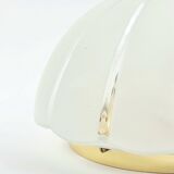 Very Large Space Age Glass & Brass Ceiling Light from Limburg, Germany, 70s