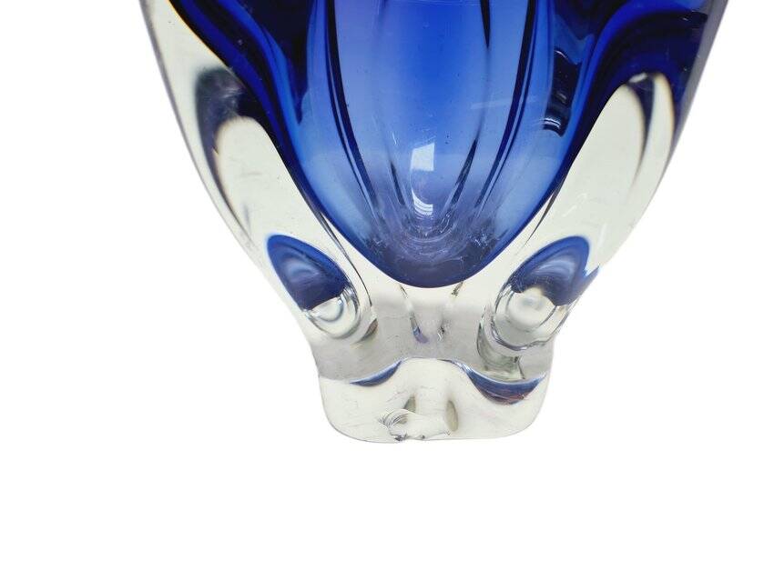 Vase by J. Hospodka for Chribska Glassworks, Former Czechoslovakia, 1960s
