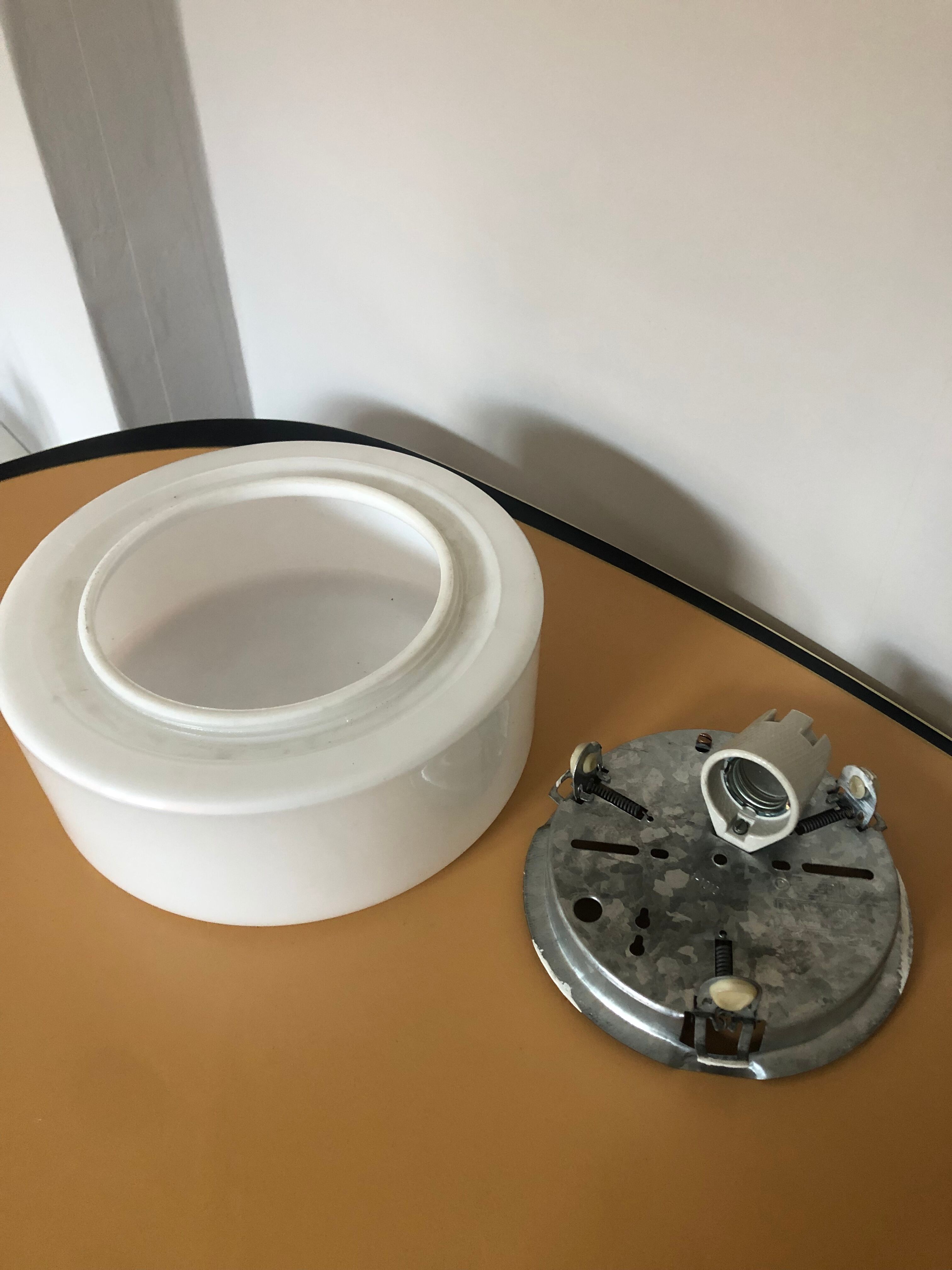 Vintage opaline wall lamp diameter 24.5 cm