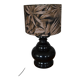 Turned wood lamp
