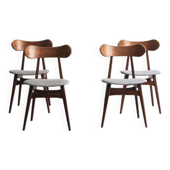 Set of 4 dining chairs by Louis Van Teeffelen, the Netherlands, 1960s
