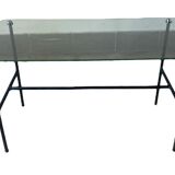 French coffee table Pierre Guariche edited by Steiner, in glass and steel