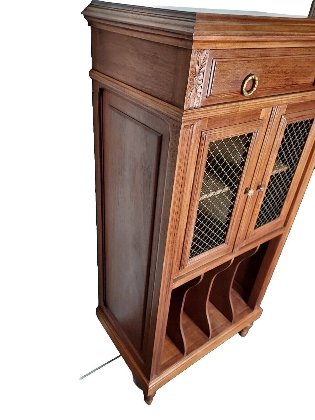 walnut music cabinet, filing cabinet