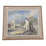 Augizeau Gabriel Large Oil on Canvas Signed Titled Sigournais Vendée