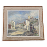 Augizeau Gabriel Grande Huile Sur Toile Signée  Intitulée Sigournais Vendée