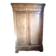 Old wardrobe Louis Philippe 2 doors 19th century 1 drawer shelves