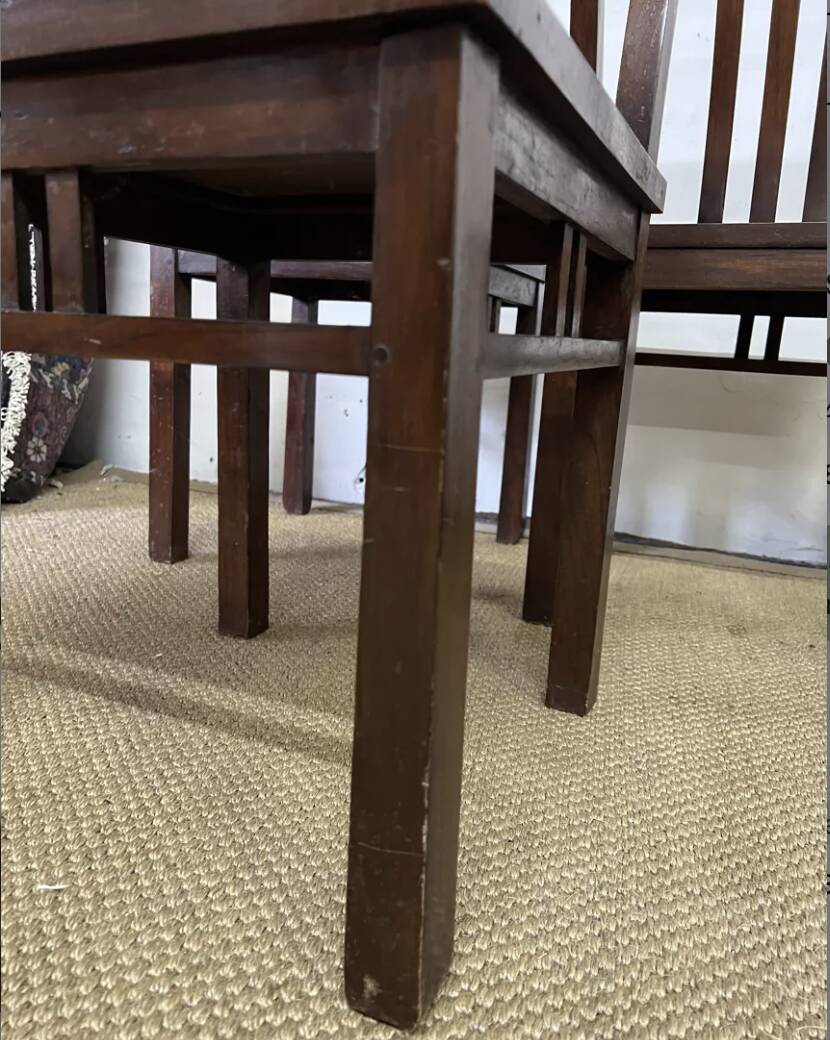 Set of 6 Mahogany wooden chairs