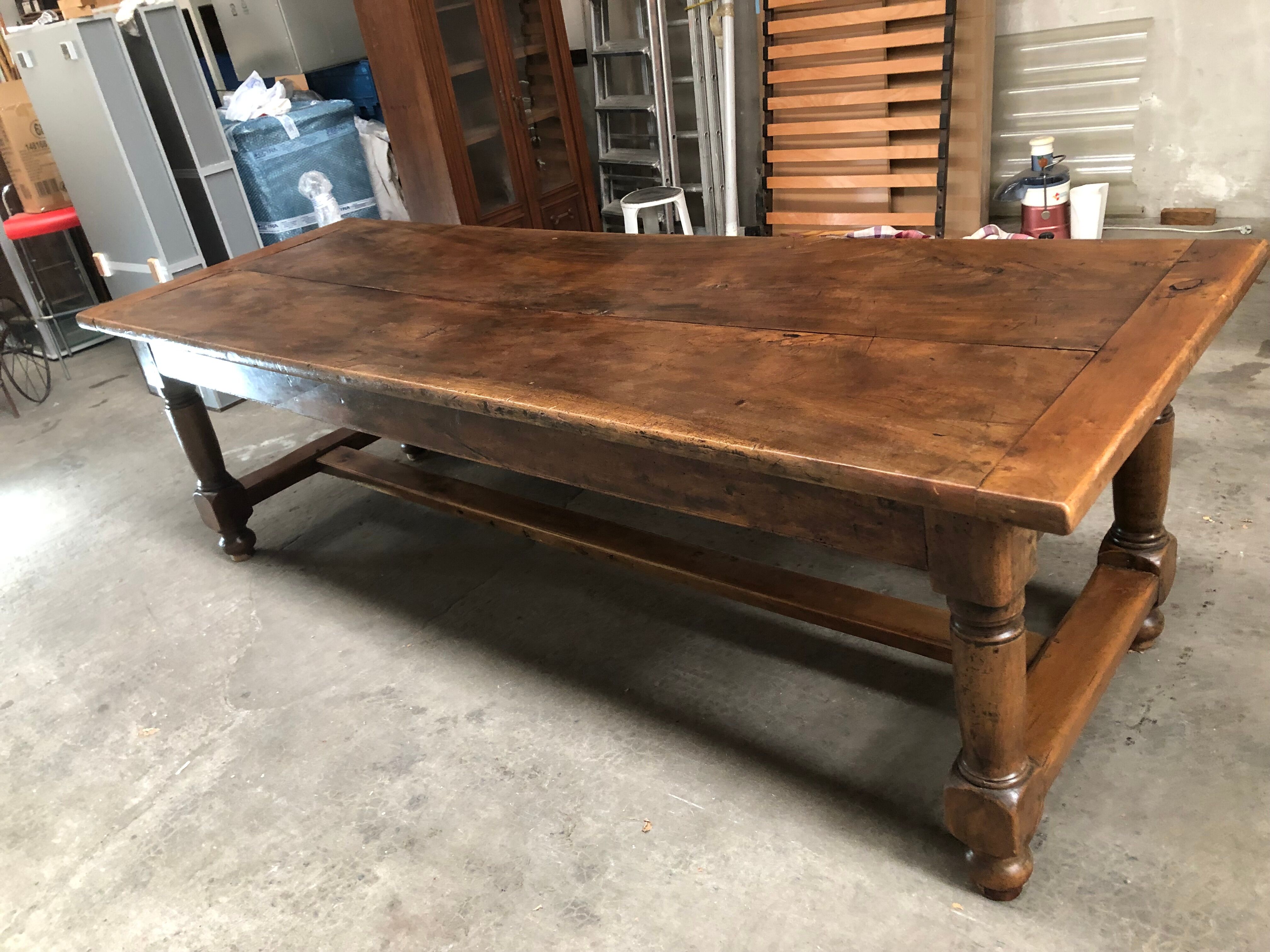 large old walnut farmhouse table