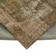 Handmade anatolian overdyed 196 cm x 302 cm brown patchwork carpet