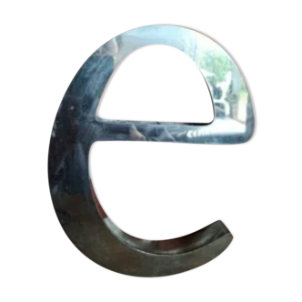 Metal letter e