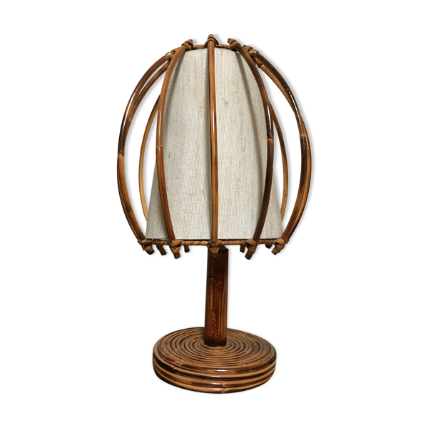 Lampe en rotin et bambou Louis Sognot Selency Lampe en rotin et bambou Louis Sognot Selency
