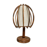 Louis Sognot rattan and bamboo lamp
