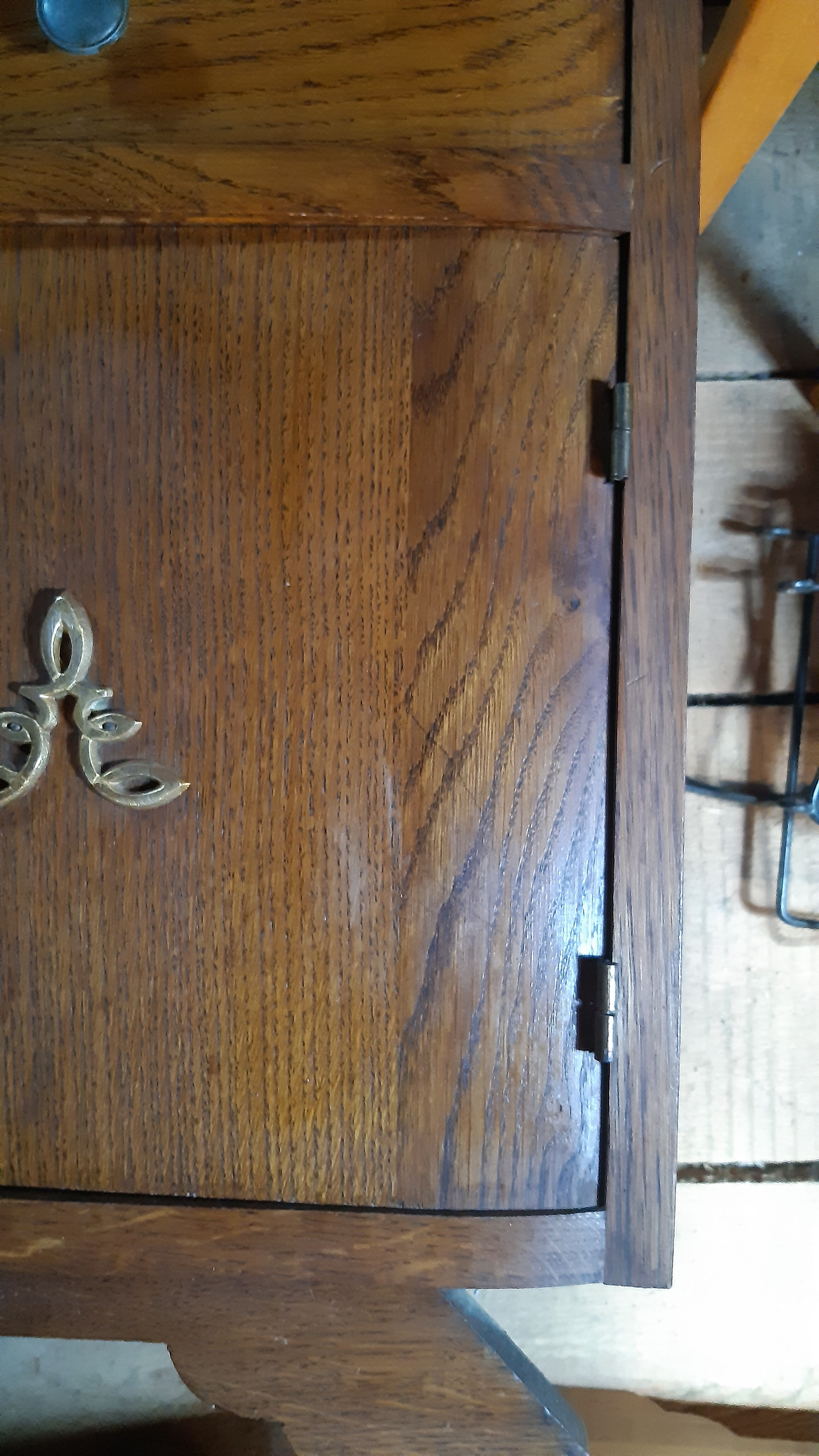 Art Deco oak and marble bedside tables 1930