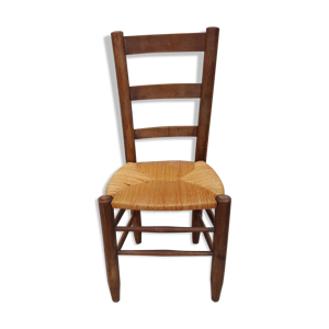 Chaise paillée France années