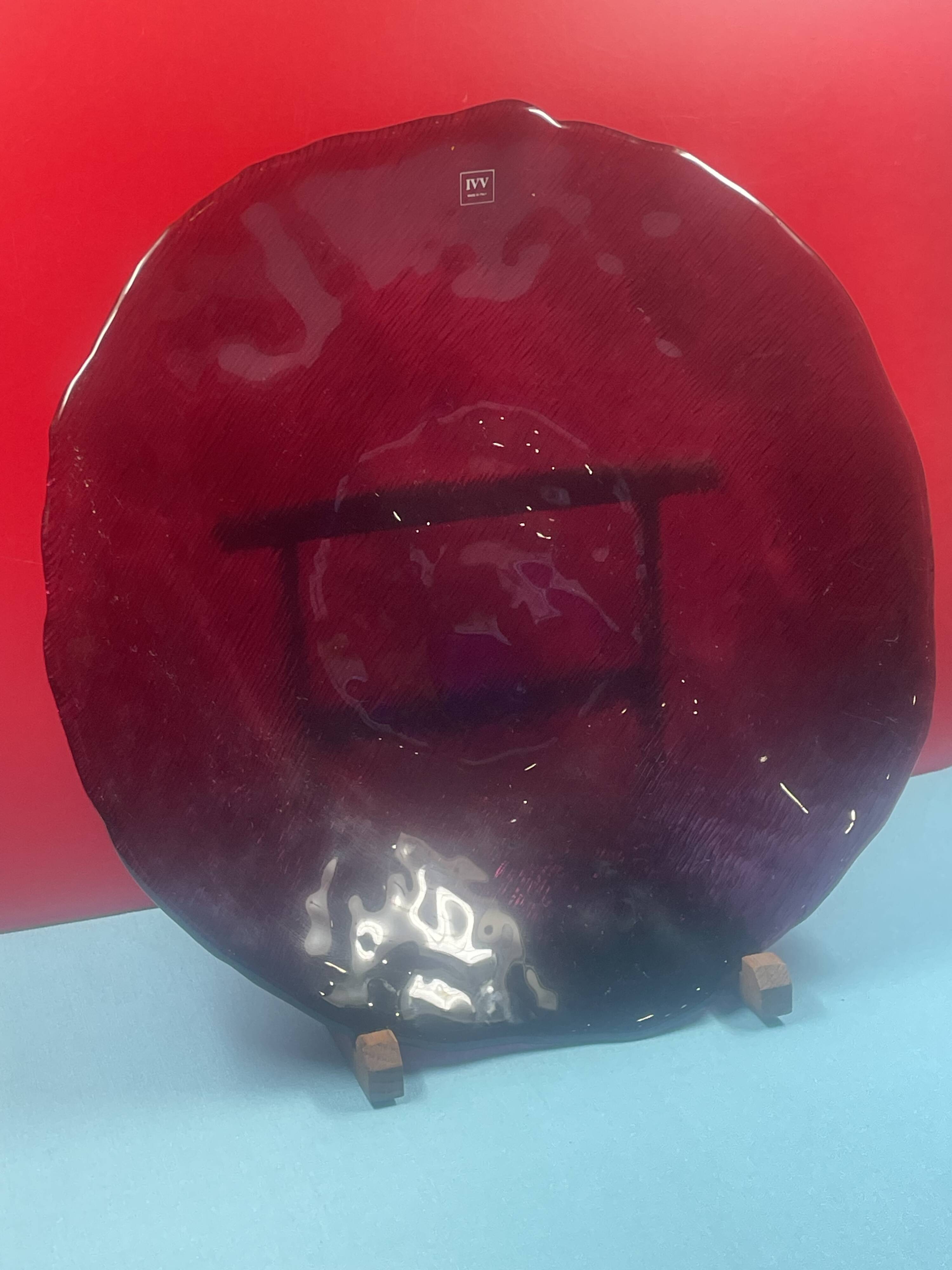 elegant Italian design cup from IVV glassware purple color - ∅ 40 cm