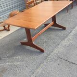 Teak central extension table circa 1960