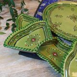 Ethnic style 6-compartment plate