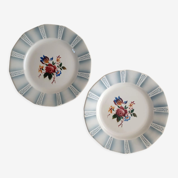 Set of two plates Claude Sarreguemines