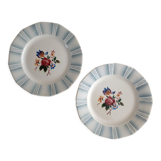 Set of two Claude Sarreguemines plates