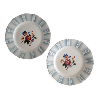 Set of two plates Claude Sarreguemines