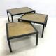 70s metal and glass tables