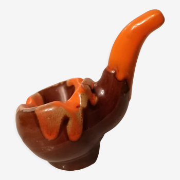 Cendrier vide poche vintage forme de pipe