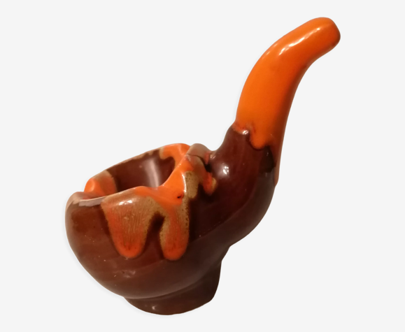 Cendrier vide poche vintage forme de pipe