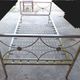 Bed 1 person vintage with metal headboard and footboard and spring metal box spring