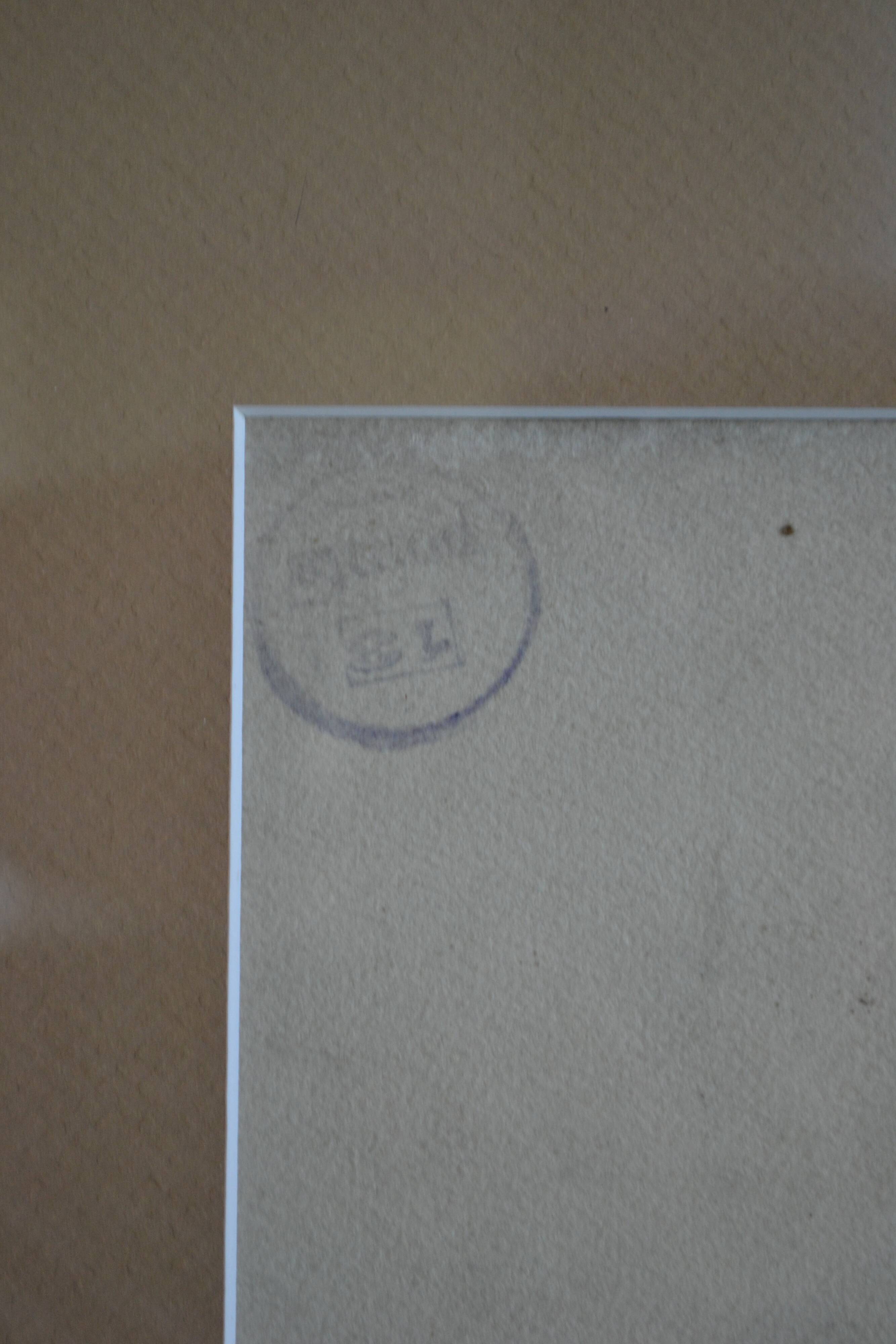 Dessin au fusain femme nu academique circa 1900