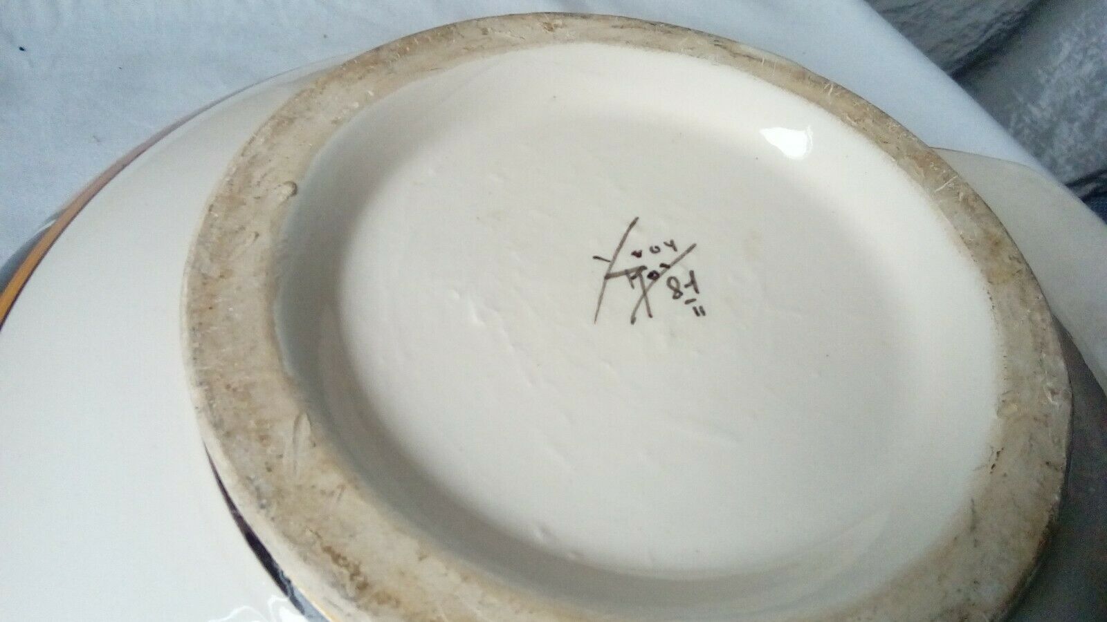 Saladier en faience de quimper youen annees 50-60