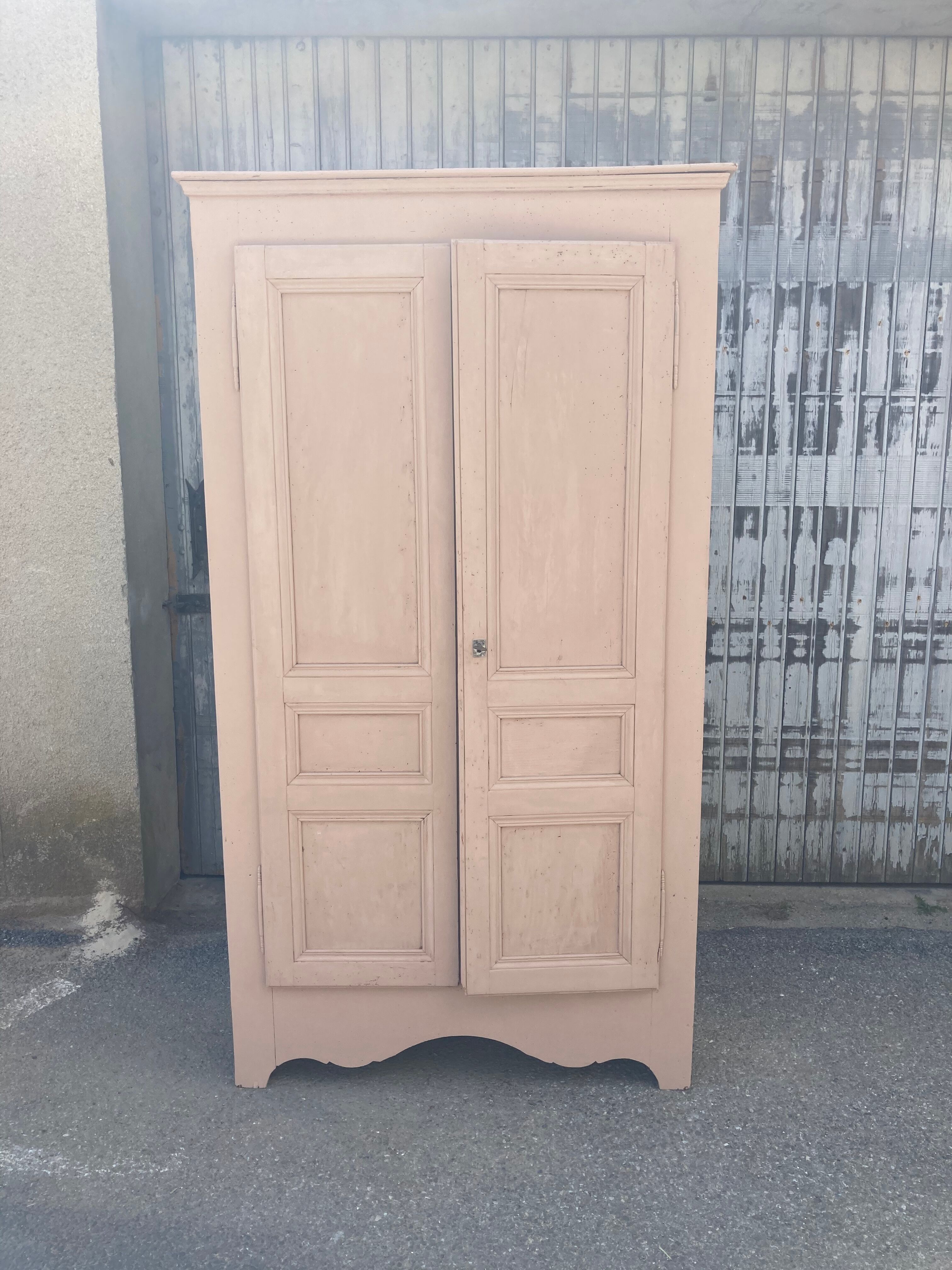 Painted cupboard made of solid wood