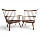Paire de fauteuils lounge Windsor faits à la main, Angleterre, vers 1960