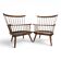 Pair of handmade Windsor lounge chairs, England, circa 1960