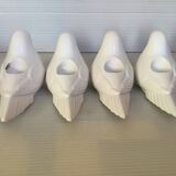 Seven dove bird candle holders