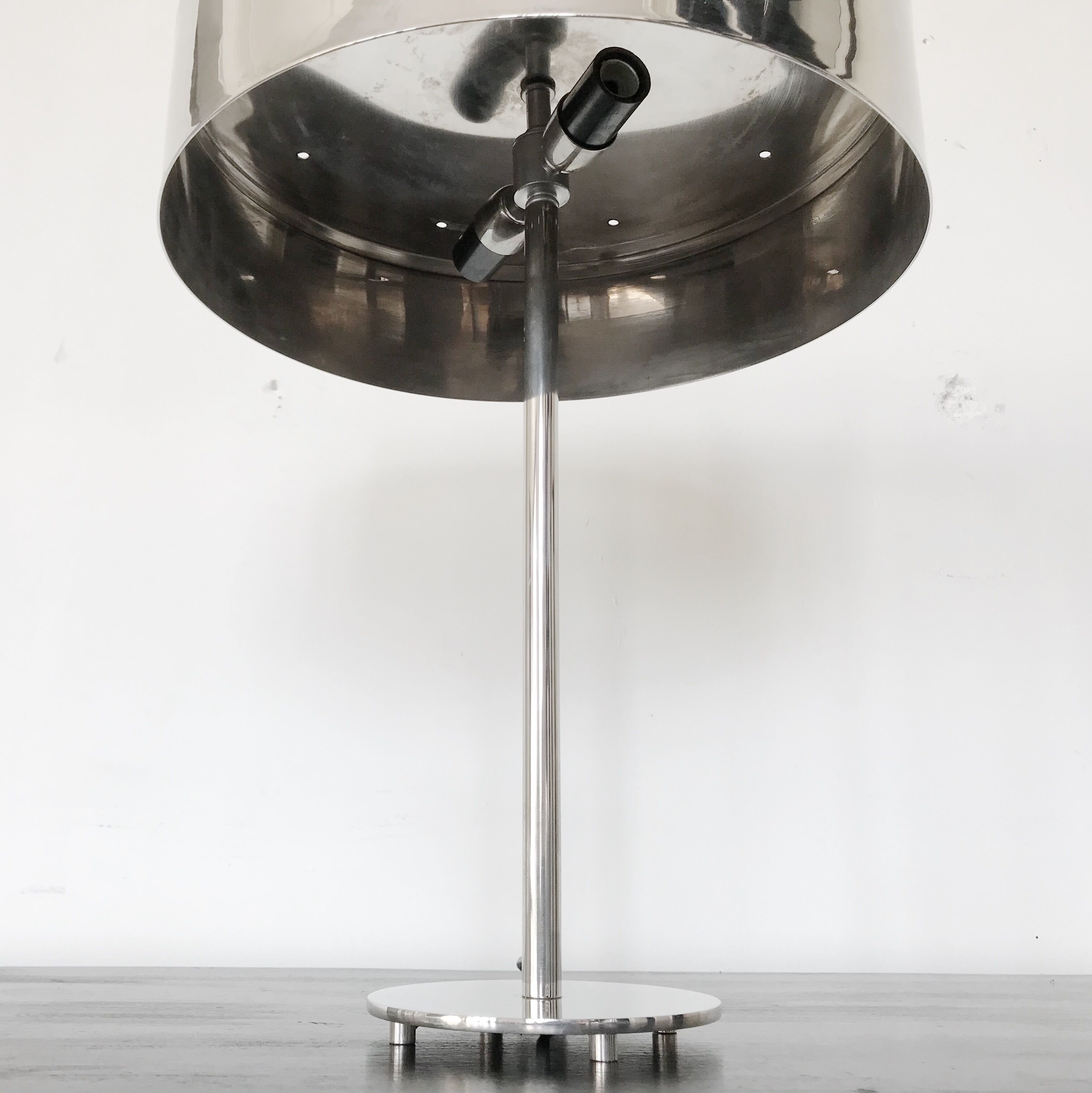 Chromed metal desk lamp 1970