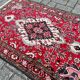 Antique Hand knotted Carpet, vintage rug with a medaillion in the middle