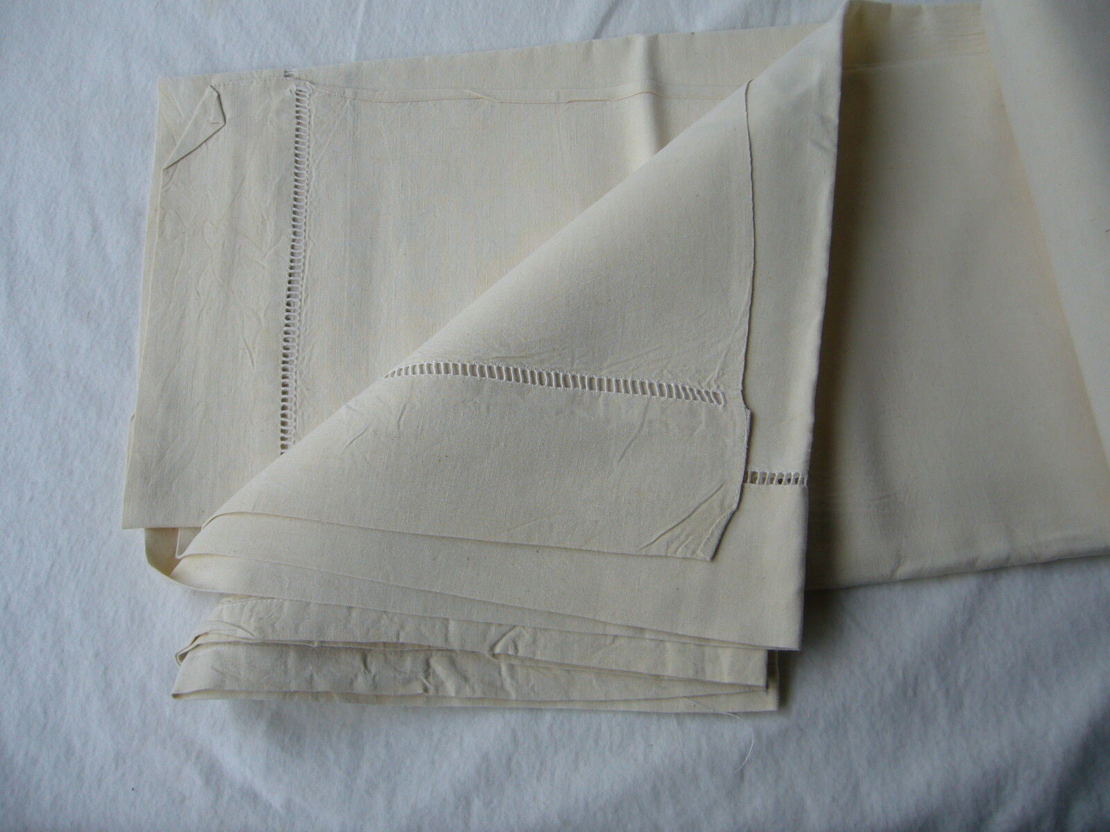 Old embroidered linen sheets